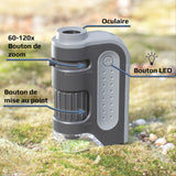 CARSON - 60-120x LED MicroBrite Plus Pocket Microscope