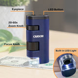 CARSON - PocketMicro 20-60x LED Pocket Microscope