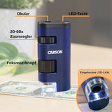 CARSON - PocketMicro 20-60x LED Pocket Microscope