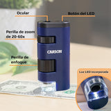 CARSON - PocketMicro 20-60x LED Pocket Microscope