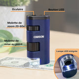 CARSON - PocketMicro 20-60x LED Pocket Microscope