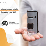 CARSON - 100x-250x LED MicroFlip Pocket Microscope with Smartphone Adapter