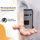 CARSON - 100x-250x LED MicroFlip Pocket Microscope with Smartphone Adapter