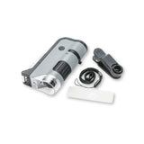 CARSON - 100x-250x LED MicroFlip Pocket Microscope with Smartphone Adapter