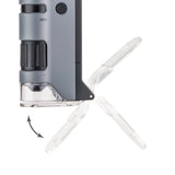 CARSON - 100x-250x LED MicroFlip Pocket Microscope with Smartphone Adapter