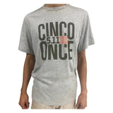 PLAYERA CINCO ONCE HEATHER GREY