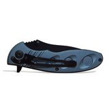 WALLIS - NAVAJA CON MANGO PVC AZUL 8CM