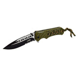 WALLIS -  NAVAJA DE BLOQUEO MANGO VERDE 9.5 CM